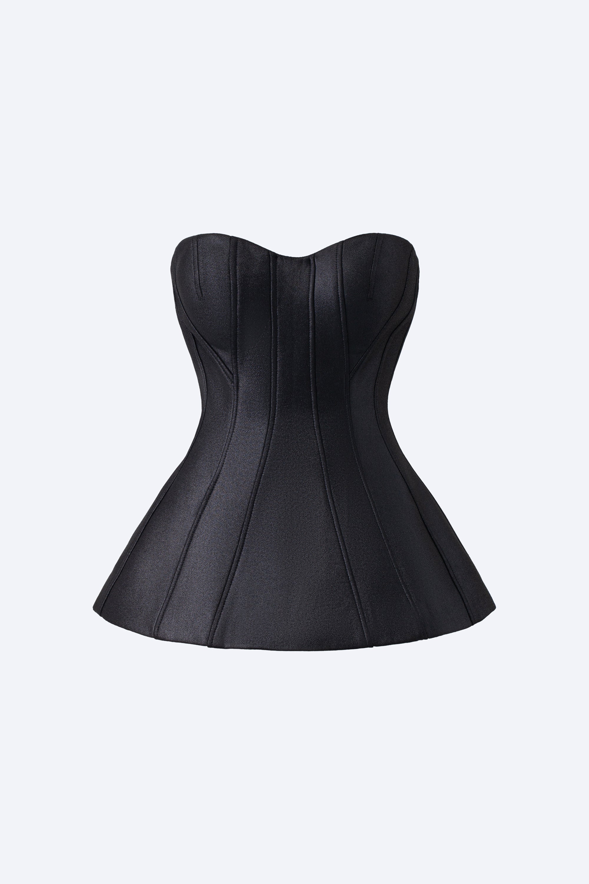 Black Classic Corset and Flowing Skirt Set