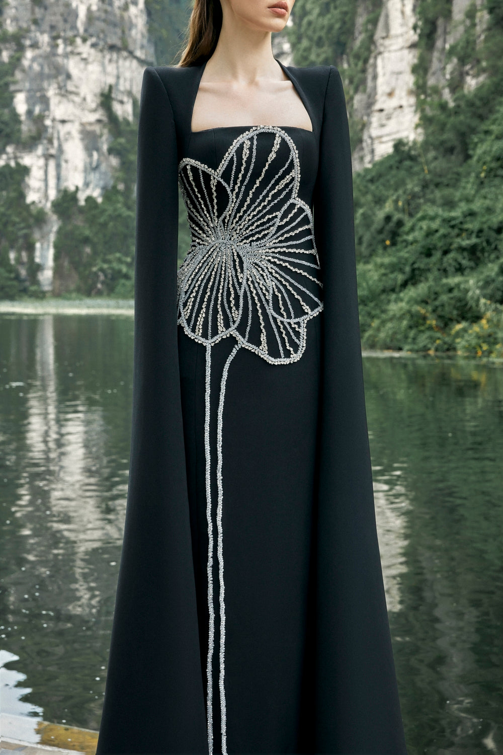 Floral Crystal Patterned Dress