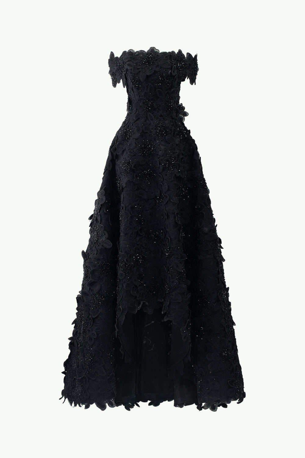 Off Shoulder A-line Floor Length Lace Dress